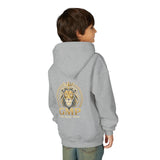 Youth Lion Crest Hoodie — GMP Gold Emblem Kids Pullover