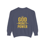 GMP "God Money Power" Sweatshirt — Gold Foil Graphic Crewneck