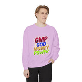 GMP God Money Power Colorblock Sweatshirt — Inspirational Faith & Hustle Crewneck