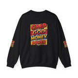 GMP God Money Power Graphic Crewneck Sweatshirt