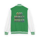 Letterman Jacket — GOD MONEY POWER Varsity Jacket