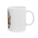 God Money Power- Pumpkin Halloween Mug — Spooky Jack-O'-Lantern Coffee Cup (11oz & 15oz)