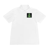 Religious Streetwear Polo — 'God Money Power' Neon Graphic