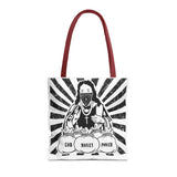 Iconic Madonna Tote Bag — 'God Money Power' Graphic All-Over Print