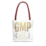 GMP Tote Bag - "God Money Power" Gold Lettering Inspirational Canvas Tote