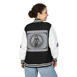 Letterman Jacket — 'God Money Power' Graphic Varsity Jacket