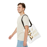 God Money Power Tote Bag – Gold 3-Word Motivational AOP Tote