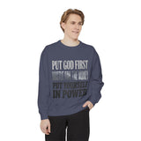 Put God First Hustle For The Money Put Yourself In Power Sweatshirt