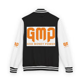 Letterman Jacket — "GMP (God Money Power)" Red & White Varsity Jacket