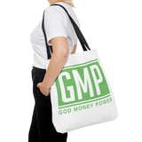 GMP 'God Money Power' Tote Bag - Bold Green Logo Canvas Tote