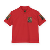 Youth Polo Shirt - Tiger Graphic "God • Money • Power"