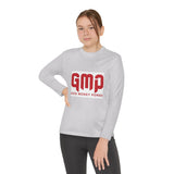 God Money Power (GMP) Youth Long Sleeve Tee — Red Logo Athletic Shirt
