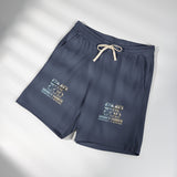 Fleece Sweat Shorts — 'GMP GOD' Marble Text Casual Lounge Shorts