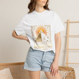 Pyramid Sun Graphic Tee — "Good Morning Power" Spiritual Vintage T-Shirt