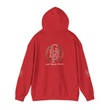 Monogram Circle Logo Hoodie — Minimal White Streetwear Sweatshirt