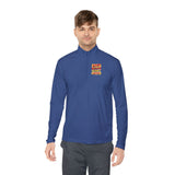 Quarter-Zip Pullover — Bold Retro "GMP: God Money Power" Graphic