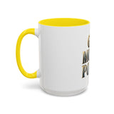 God Money Power Accent Coffee Mug - Inspirational Faith & Prosperity Ceramic Mug (11/15oz)