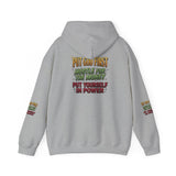 Inspirational Graphic Hoodie - "Put God First, Hustle for the Money, Put Yourself in Power"