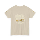 Money Graphic Tee — "Money" Gold Lettering Casual Cotton Shirt