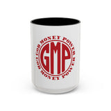 GMP 'God Money Power' Accent Coffee Mug — Red Logo 11/15oz