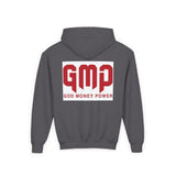Youth Hoodie - GMP (God Money Power) Bold Red Graphic