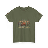 GMP "God Manly Power" Graphic Tee — Bold Logo Cotton Shirt
