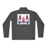 Quarter‑Zip Pullover — Patriotic 'God Never Forgets' American Flag Design