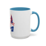God Money Power Accent Coffee Mug — Patriotic Jesus Design (11/15oz)