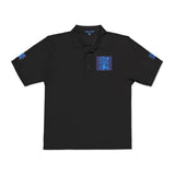 Embroidered Blue Sequin Patch Polo Shirt