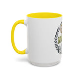 God Money Power Accent Coffee Mug — Inspirational Faith & Success Ceramic Mug (11/15 oz)