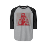 Raglan Shirt — 'Good Money Power' Red Saint Graphic
