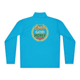 Quarter-Zip Pullover — "GMP God Money Power" Laurel Logo