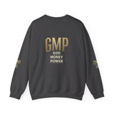 GMP 'God Money Power' White Crewneck Sweatshirt