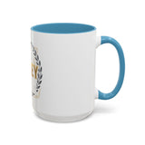 Coffee Mug — 'God Money Power' Laurel Accent Ceramic Mug (11/15oz)