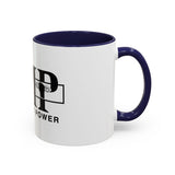 GMP "God Money Power" Accent Coffee Mug — Bold Black Scripture-Inspired Design (11/15oz)
