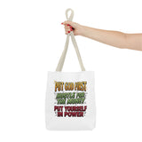 Inspirational Gospel Tote Bag — "Put God First, Hustle for the Money, Put Yourself in Power"