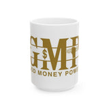 GMP Money Power Ceramic Mug – Gold Logo Coffee Cup (11oz & 15oz)