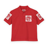 Youth Polo Shirt — 'GMP' God Money Power Red Logo