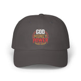 God Money Power Dad Cap – Black Embroidered Baseball Hat
