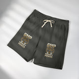 Vintage Neutral Fleece Sweat Shorts with Geometric Logo — Lightweight Casual Lounge Shorts
