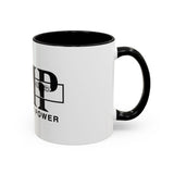 GMP "God Money Power" Accent Coffee Mug — Bold Black Scripture-Inspired Design (11/15oz)