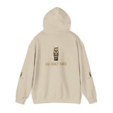 God • Money • Power Hoodie — Gold Block Logo Pullover