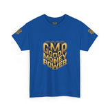 Money Power T-Shirt — Gold 3D "GMP Good Money Power" Graphic Tee