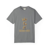 God Money Power T-Shirt — Crown & Coins Faith-Inspired Graphic Tee