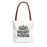 God Money Power Tote Bag — Inspirational Faith & Prosperity Canvas Tote