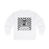 Long Sleeve Tee — 'God, Money, Power' Street Art Graphic