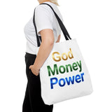 God Money Power Tote Bag — Inspirational Faith & Prosperity Canvas Tote