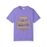 God Money Power T-Shirt — Bold Gold Graphic Tee