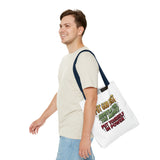 Inspirational Gospel Tote Bag — "Put God First, Hustle for the Money, Put Yourself in Power"