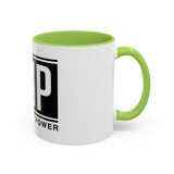 GMP 'God Money Power' Accent Coffee Mug – Bold Black Logo 11/15oz